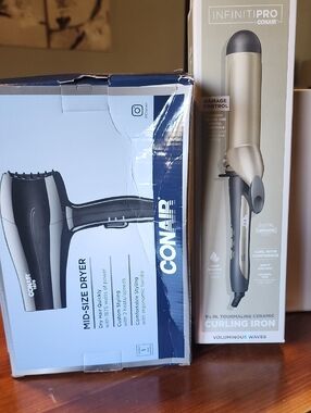Conair  Grooming Hair Dryer & Curling Iron Set - Black and Gold
